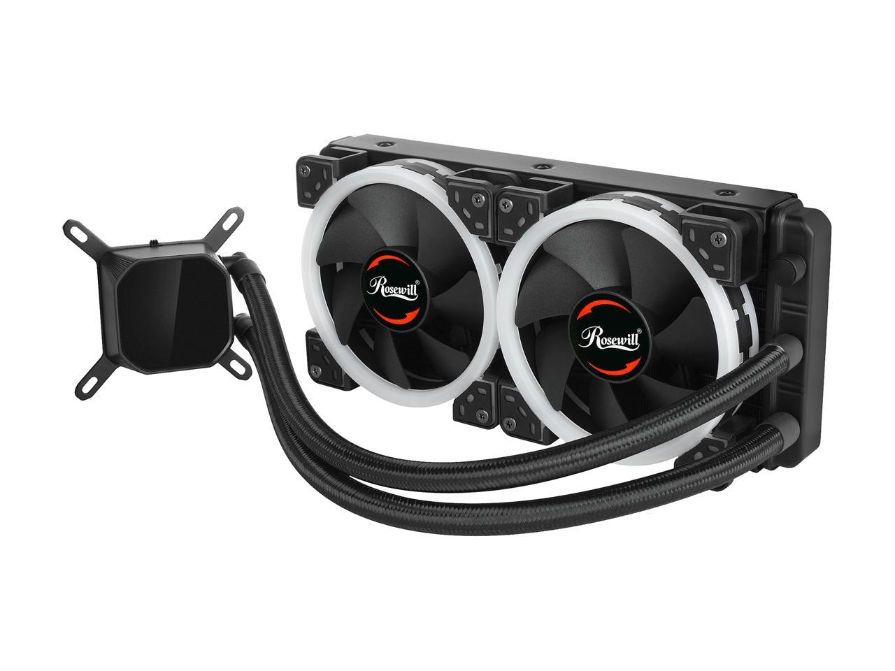 Rosewill RGB AIO 240mm CPU Liquid Cooler, Closed Loop PC Water Cooling